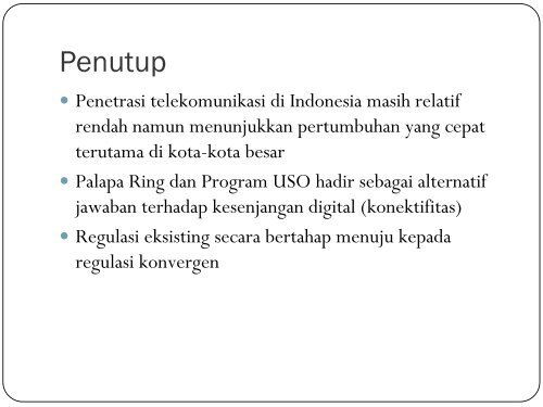 Perkembangan Telekomunikasi Indonesia
