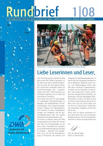 Rundbrief 1 - DWA Landesverband Baden-Württemberg