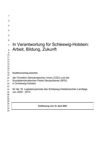 Koalitionsvertrag SPD-CDU 2005-2010 - SPD-Landesverband ...