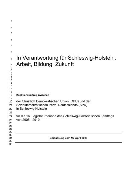 Koalitionsvertrag SPD-CDU 2005-2010 - SPD-Landesverband ...