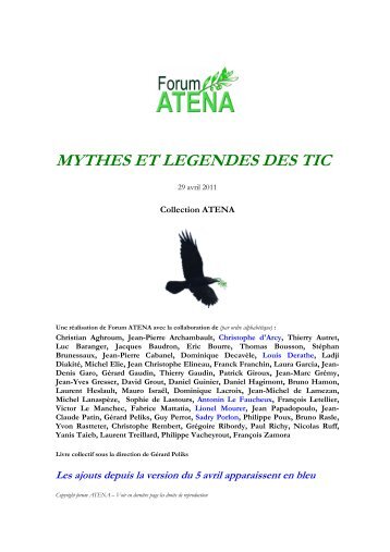 MYTHES ET LEGENDES DES TIC - Forum Atena