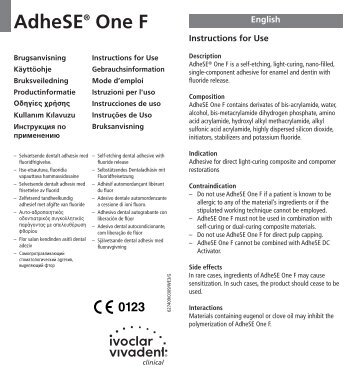 AdheSEÂ® One F - Dentabo.de