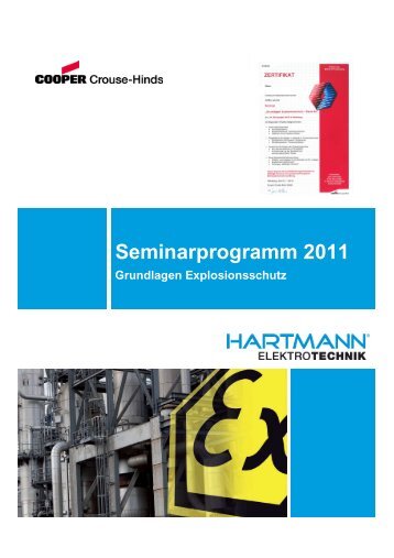 Seminar Explosionsschutz Staub-Ex - Hartmann Elektrotechnik GmbH