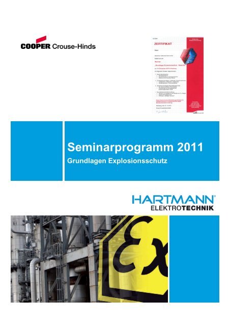 Seminar Explosionsschutz Staub-Ex - Hartmann Elektrotechnik GmbH