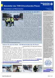 Newsletter des THW-Ortsverbandes  Plauen - THW Ortsverband ...