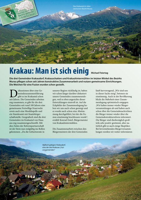 Krakau: Man ist sich einig - Gemeindestrukturreform - Steiermark