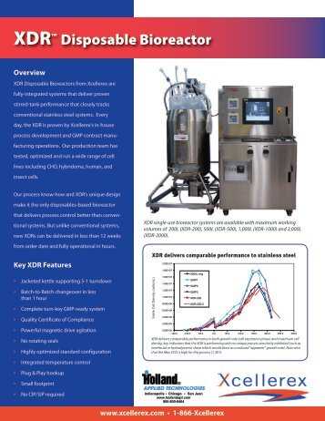 XDRâ¢ Disposable Bioreactor