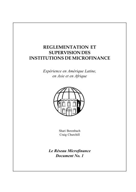reglementation et supervision des institutions de microfinance