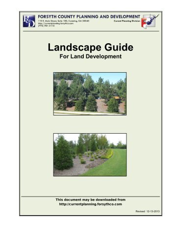 Landscape Guide - Forsyth County Government