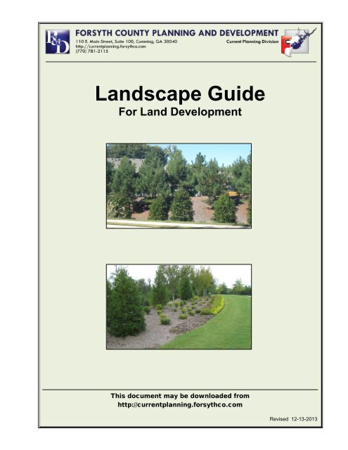 Landscape Guide - Forsyth County Government