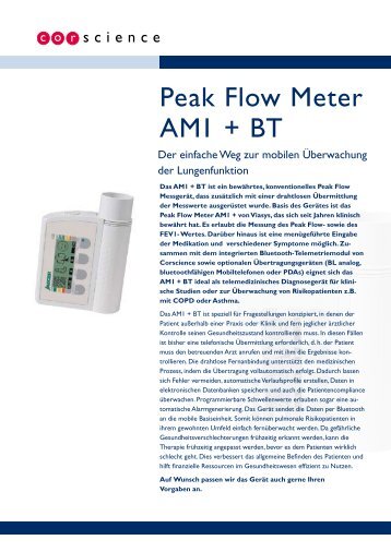 Peak Flow Meter AM1 + BT - Corscience GmbH & Co. KG