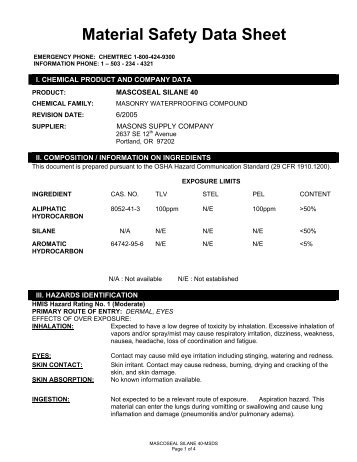 MASCOSEAL SILANE 40-MSDS.pdf - masco.net