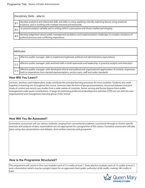 Paper - Academic Registry and Council Secretariat - Queen Mary ...