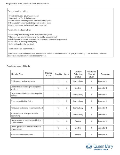 Paper - Academic Registry and Council Secretariat - Queen Mary ...