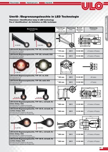 Umriß- /Begrenzungsleuchte in LED Technologie - ULO de