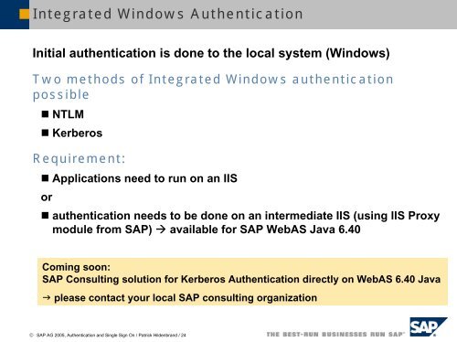 Authentication and Single Sign