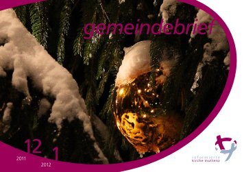 r e f o r m i e r t e - Evangelisch reformierte Kirchgemeinde Muttenz
