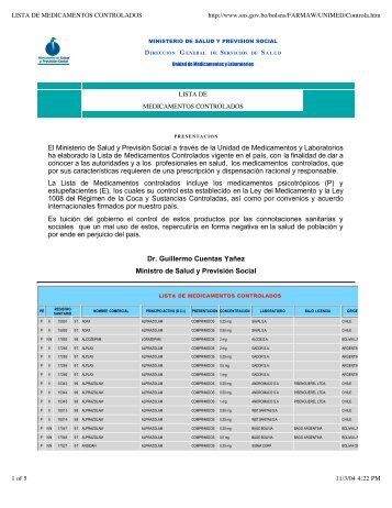 El Ministerio de Salud y PrevisiÃ³n Social a travÃ©s de la ... - Intoku.net