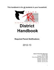 District Handbook - Union R-XI School District