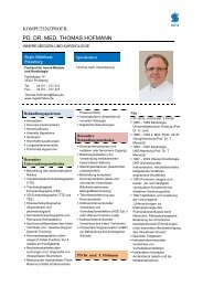 Kompetenzprofil PD Dr. Thomas Hofmann - Klinikum Elmshorn