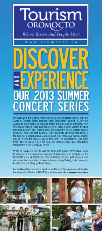 Summer Concert Series - Town of Oromocto