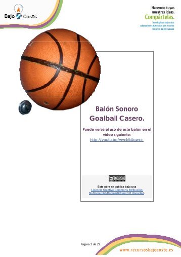 BalÃ³n Sonoro Goalball Casero. - CRMF Albacete