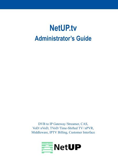 NetUP.tv Administrator's Guide - Logo