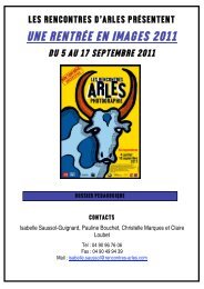 UNE RENTRÃE EN IMAGES 2011 - Les Rencontres d'Arles