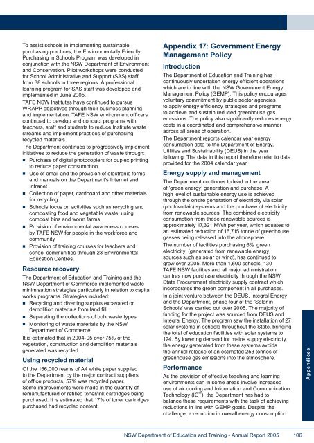 Annual Report 2005 NSW Department of Education and Training