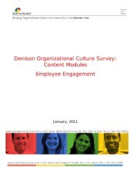 Content Modules Employee Engagement - Denison Consulting