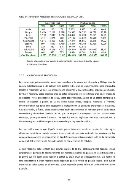 Plan EstratÃ©gico de la Patata de Castilla y LeÃ³n 2010-2013