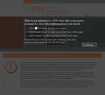 Member Statement Guide - PSS