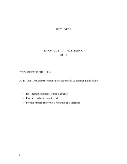 raport stiintific etapa 3 - Biblioteca Centrală