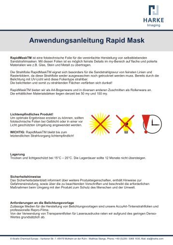 Anwendungsanleitung Rapid Mask