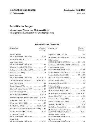 Drucksache (BT) 17/2843 - Schulz, Swen