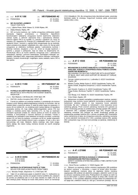 hrvatski glasnik intelektualnog vlasniÅ¡tva 05/2005 - DrÅ¾avni zavod ...