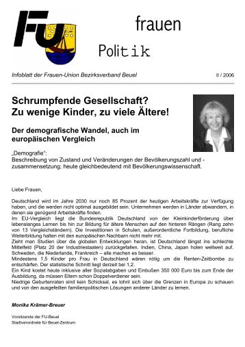 2. Infoblatt der Frauen Union Beuel - CDU-Kreisverband Bonn