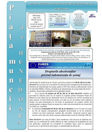 iulie 2012[pdf] - AJOFM - Hunedoara