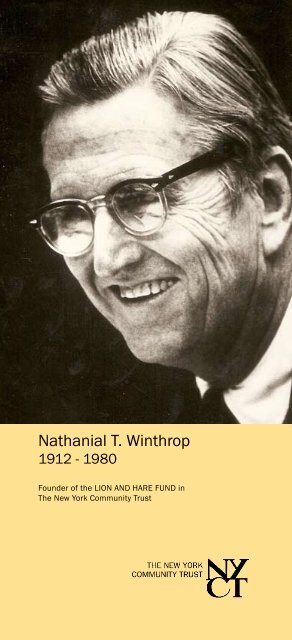 Nathanial T. Winthrop - The New York Community Trust