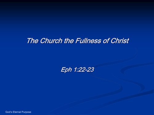 The Church the Fullness of Christ PDF - Gospel Lessons