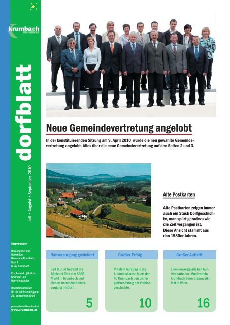 Firmen fr ihre Geld- und Sachspenden danke auch an die Frau Notarin Mag. untersttzen, regelmige gemeinsame Treffen / Aktivitten zu organisieren. Fotogalerie - Krumbach