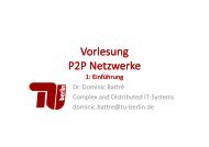 1x1 - Fachgebiet Komplexe und Verteilte IT-Systeme - TU Berlin