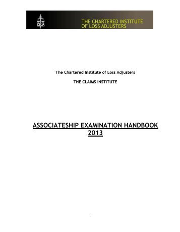 Download the 2013 Associateship Examination Handbook