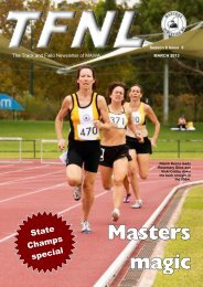 March 2013 - State Championships - Masters Athletics W.A.