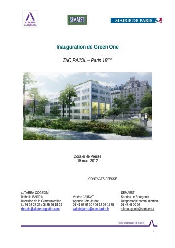 Inauguration de Green One - Altarea Cogedim
