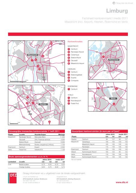 Nederland compleet | Factsheets kantoren- en ... - DTZ Zadelhoff