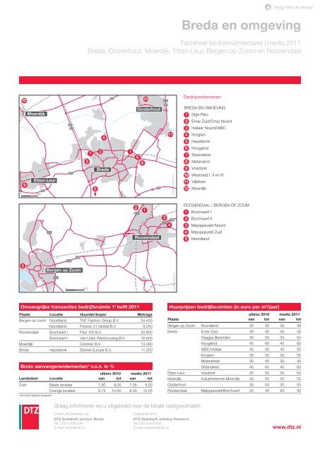 Nederland compleet | Factsheets kantoren- en ... - DTZ Zadelhoff