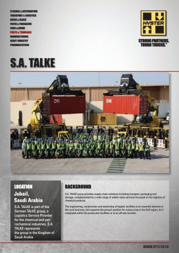 S.A. TALKE Case Study PDF