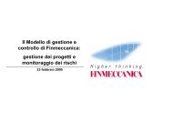 Il Modello di gestione e controllo di Finmeccanica: gestione ... - UTFP