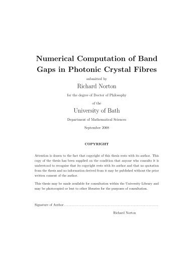 Numerical Computation of Band Gaps in Photonic Crystal Fibres
